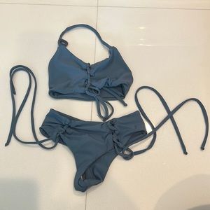 Blue bikini